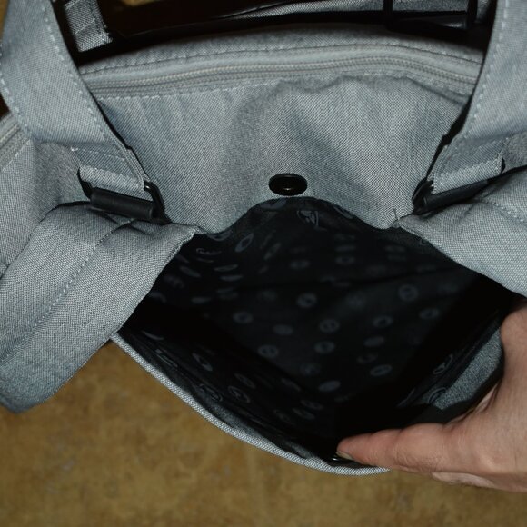 Bugatti Henry REBORN Backpack 3 In 1 Bag purse Tote Unisex Mens Womens Gray Grey - Picture 6 of 16